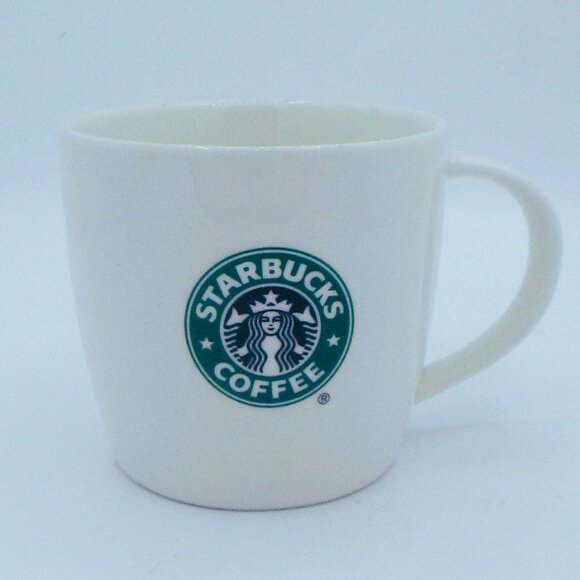 Starbucks 2008 Coffee Ceramic Mug 12 oz  Mermaid White Green logo     U - Picture 1 of 4